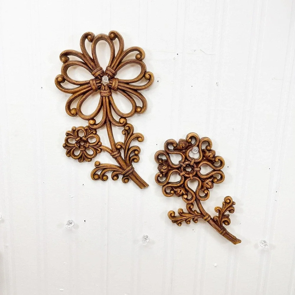 Vintage Plastic‎ Wall Flower Decor - Dart Inc, Homco Wall Hangings